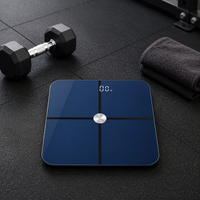 Balance connectée de précision 50g certifiée CE RoHS FDA, rechargeable par USB, avec logo personnalisé, couleur bleu foncé