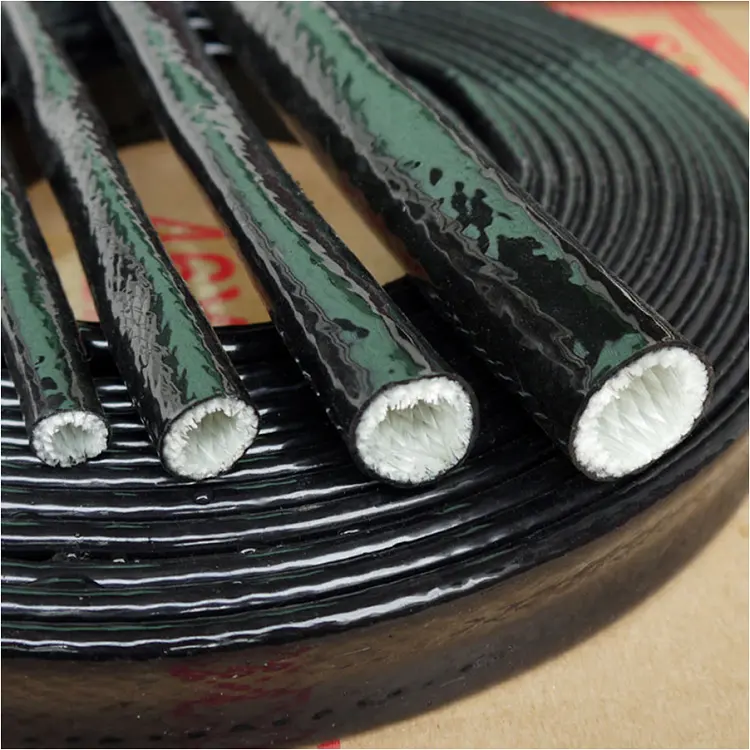 Hochwertige 30-55mm hitze beständige silikon beschichtete Glasfaser röhre Hoch temperatur beständiger Schlauch Feuerfeste Hülse