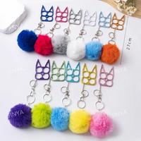 Porte-clés multifonction léger et portable en alliage multicolore avec oreilles de chat, décapsuleur pour femme, idéal pour l'extérieur, cadeau, vente en gros 2026