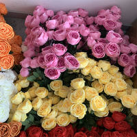 B-957 Fabriek Groothandel Hoge Kwaliteit Kunstmatige Rozen Zijden Bloemen Perzik Hart Roze Kunstmatige Rozen Bruidsboeket