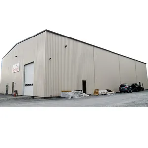 Bangunan struktur baja Prefab industri komersial gudang bengkel logam hanger