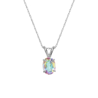 Fabricants de bijoux en or en gros, argent sterling 925, plaqué or 14 carats, collier avec pendentif en opale