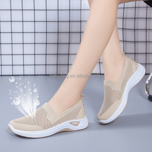 Chaussures <span class=keywords><strong>d</strong></span>'été en maille <span class=keywords><strong>pour</strong></span> femmes Chaussures de sport <span class=keywords><strong>d</strong></span>écontractées respirantes Semelle souple Baskets en PVC - Product Image 2