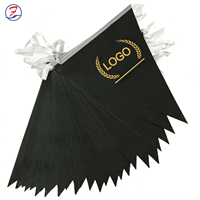 Vente directe d'usine personnalisée, fanions triangulaires en polyester imprimés numériquement 10*10 pouces, drapeau de bannière Windhorse