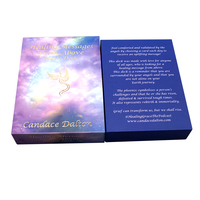 WJPC Impression personnalisée de haute qualité Cartes de tarot Oracle Feuille d'or Bords dorés Santé mentale Pleine conscience Cartes d'affirmation positive