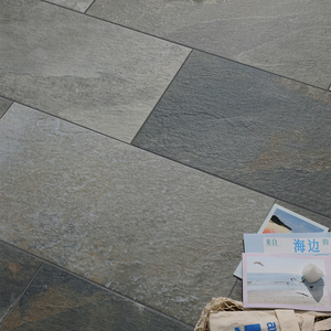 Piastrella Moderna Opaca <span class=keywords><strong>in</strong></span> Gres Porcellanato per Esterni Piscina 300x600mm, Effetto <span class=keywords><strong>Pietra</strong></span> 3D Antiscivolo, per Pavimentazione Esterna Cortile - Product Image 5