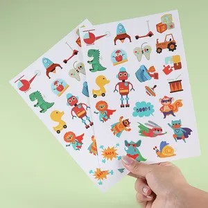 Adesivi all'ingrosso con stampa Logo carta adesiva Kiss Cut etichette adesivi personalizzati fogli per bambini