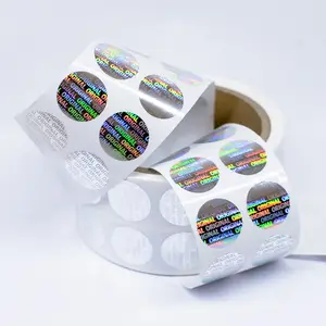 Free design magic color 3d effect hologram label sticker laser rainbow label