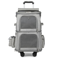 Poussette pour animaux de compagnie, en tissu résistant aux rayures, Double couche, pratique, pour chat et chiot, pour les voyages en plein air, nouveau design,