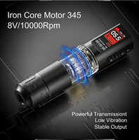 Machine à tatouer sans fil, double batterie 1800mAh, course réglable, pistolet rotatif rechargeable pour artistes professionnels