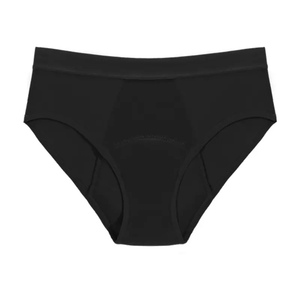 Culotte menstruelle en fibre de bambou Sous-vêtements de période Hipster pour femmes Post-partum 4 couches Culotte de période durable - Product Image 5