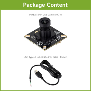 เวฟแชร์ IMX678 8MP M12 โมดูลกล้อง USB ชิปเซ็นเซอร์ IMX678, พอร์ต USB2.0 ความไวที่ดีขึ้นในสภาพแสงน้อย K745 - Product Image 4