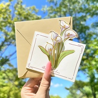Kartu Ucapan 3D Pop Up Buket Bunga Tulip Bunga Matahari Lipat dengan Amplop untuk Hadiah Hari Ibu, Valentine, Ulang Tahun