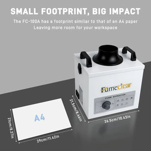 <span class=keywords><strong>Extractor</strong></span> de Humos FumeClear de Alta Succión con Filtro HEPA, Eliminación de Humos para 110V a 220V, Apto para Soldadura de Escritorio - Product Image 5