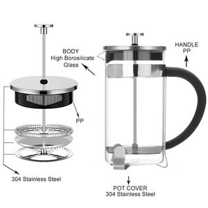 Presse à café française en acier inoxydable et en <span class=keywords><strong>verre</strong></span> de qualité SEECIN, presse à café française de cuisine - Product Image 5
