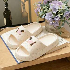 Sandalias Minimalistas de Verano EVAins con Estampado de Dachshund, Suela Gruesa Absorbente de Sudor, Punta Abierta, para Adultos, para Usar en Casa - Product Image 3