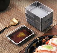 Offre Spéciale – Plat à Sauce Rectangulaire Jetable en PET de Qualité Alimentaire, Style Simple, Épaisseur 0,45 mm, Idéal pour Restaurants, Hôtels, Fêtes, Huile d'Olive