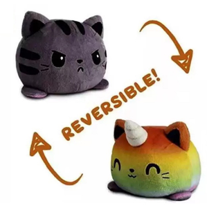 Sevimli Flip kedi köpek peluş oyuncak 15cm geri dönüşümlü renk Flip Unicorn çizgi film bebeği peluş oyuncak s - Product Image 6