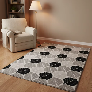 Tappeto Jacquard su Misura, Morbido Tappeto in Microfibra con Motivi per Soggiorno e Camera da Letto - Product Image 1