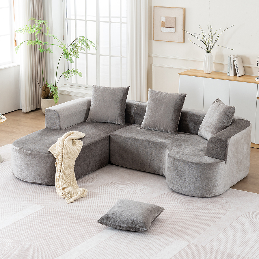 Grey + Metal + 3 Seat