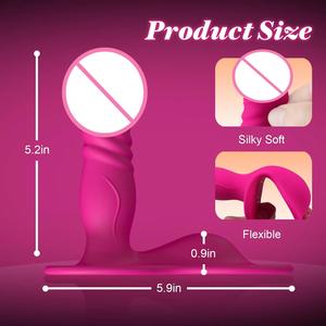 Vibrador tipo dildo con correa para usar o sentarse encima, con aplicación y control remoto, potente e impermeable, fabricado por una fábrica de juguetes sexuales. - Product Image 6