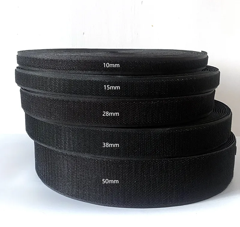 Velcroes टेप पॉलिएस्टर हुक और पाश काले अनुकूलित इस्तेमाल किया बैग और जूते बहुउद्देशीय गुणवत्ता 100% नायलॉन स्वयं चिपकने वाला Rohs