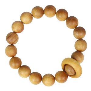 Babi Sandalwood <b>Bracelet</b> 12mm Round Beads Hand Polished Natural Wood Unisex Everyday Wear Cultural Collectible Jewelry - Product Image 5