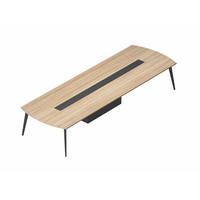 Taille personnalisée grande salle de conférence de luxe 8 12 personnes table de conférence de bureau en bois pour réunion