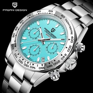 <span class=keywords><strong>PAGANI</strong></span> DESIGN PD-1727 TOP Nouvelles montres-bracelets à quartz avec lunette en acier inoxydable Verre saphir Chronographe <span class=keywords><strong>VK63</strong></span> Montre pour hommes avec boîte - Product Image 2