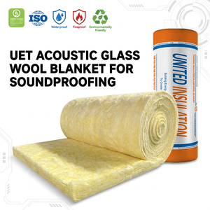 Couverture en fibre <span class=keywords><strong>de</strong></span> <span class=keywords><strong>verre</strong></span> UL <span class=keywords><strong>de</strong></span> haute qualité avec isolation phonique R15, résistante au feu, isolation des murs <span class=keywords><strong>de</strong></span> bâtiments métalliques, rouleau <span class=keywords><strong>de</strong></span> <span class=keywords><strong>laine</strong></span> <span class=keywords><strong>de</strong></span> <span class=keywords><strong>verre</strong></span> - Product Image 1
