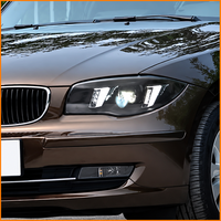 Pour BMW Série 1 E87 E82 E81 Paire de phares LED 2004-2011 G82 Spécifications supérieures DRL à motif dents de chien Amélioration pour Hatchback Coupé Cabriolet