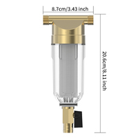 Filtre pour robinets domestiques, préfiltre en alliage pour chauffe-eau, filtre central pour toute la maison, purificateur d'eau central