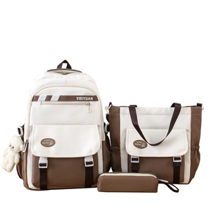 Student schoolbag women's korean style ins large capacity junior high <b>school</b> student <b>backpack</b> color block campus bookbag - Product Image 5