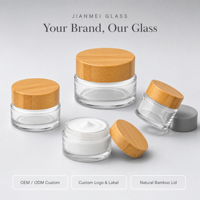 Pot de masque facial écologique OEM 15/30/50/100g, pot de soin de la peau personnalisé avec couvercle en bois
