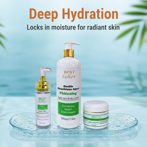 Ensemble puissant anti-âge pour le visage et le corps, blanchissant : <span class=keywords><strong>lotion</strong></span> pour le corps, sérum, crème, savon au curcuma - Product Image 2