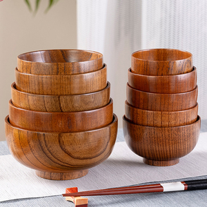 Wholesale Handmade Wooden <strong>Serving</strong> Bowls for Salad Soup <strong>Rice</strong> - Product Image 2