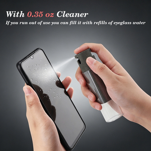 Nettoyant pour écran en microfibre 2 en 1, flacon pulvérisateur, chiffon en microfibre pour téléphone portable, tablette, <span class=keywords><strong>ordinateur</strong></span>, lingettes de nettoyage pour téléphone, tablette, téléviseur - Product Image 3