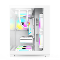Blanc/Noir ARGB Micro Desk PC Case Gaming ITX Mid Tower Verre trempé Acrylique ATX MATX Gamer Computer Cabinet Chassis Stock