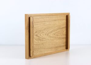 Oak Wood Japanese Style Rectangular Serving Tray <b>Block</b> <b>Corner</b> Feet Hotel Restaurant OEM Vietnam - Product Image 5