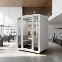 Cabina de Oficina Modular Comercial, Cabina de Estudio de Grabación, Insonorizada, Reducción de Ruido, Aislamiento Acústico para Habitaciones de Hotel
