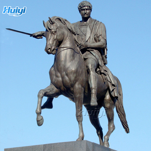 Maßgefertigte Lebensgroße Western-Reitfigur Outdoor-Garten Dekorative Bronze-Statuen - Product Image 3