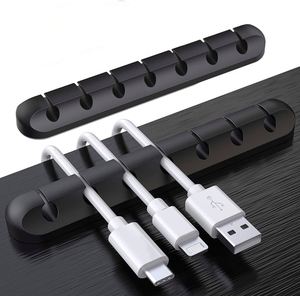 Self Adhesive <b>Hooks</b> Charging Accessory Cables Silicone Cable <b>Clips</b> Cord Holder for Office and Home Desk - Product Image 1
