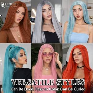 40inch Glue-free Brazilian original Indian hair wigs front lace blonde613-grade human hair wigs13x6full HDfront <strong>lacewig</strong> supplier - Product Image 4