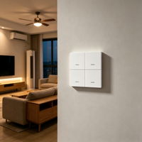 Module de commutation de scène sans fil Zigbee à 4 boutons WHK04, design bar, pour maison intelligente Android, tendance 2026, pour éclairage, ventilateur, climatisation, chambre d'hôtel