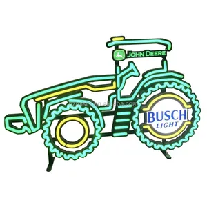 Logo publicitaire en gros personnalisé en usine enseignes au néon LED tracteur de ferme enseigne de bière lumineuse