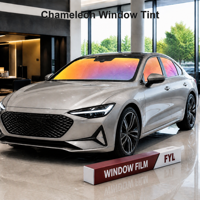 Película de Tinte para Ventanas de Auto Eléctrico FYL, Película de Tinte Camaleón para Parabrisas, Película Solar con Cambio de Color Camaleón, IRR60%+, Bloqueo de Calor UV99% UV