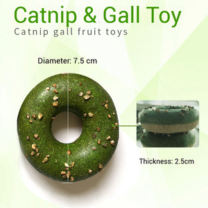 Juguete masticable para gatos con forma de donut ecológico <span class=keywords><strong>natural</strong></span> con hierba gatera, tuerca para dentición, limpieza de dientes, entretenimiento para gatos, golosinas para lamer - Product Image 6