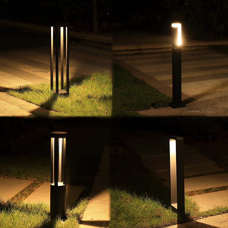 Borne lumineuse de jardin, paysage, extérieur, aluminium, étanche ip65, led, lumière de pelouse, vente en gros