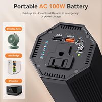 Banque d'alimentation pour ordinateur portable à prise CA 100W 27000mAh centrale électrique portable type-c entrée USB 3.0 sortie pour camping en plein air bureau à domicile