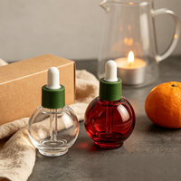 Flacons compte-gouttes en verre ambré pour huiles essentielles 20ml 30ml 50ml pour l'aromathérapie, l'huile capillaire, le sérum, l'huile à barbe, l'huile pour cuticules avec bouchons compte-gouttes